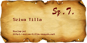 Sziva Tilla névjegykártya